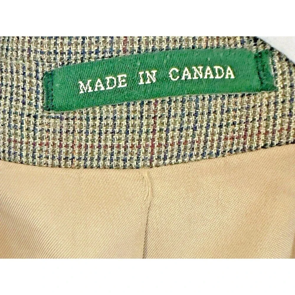 Lauren Ralph Lauren Men Blazer Sports Coat 44R Brown Window Pane Jacket Career